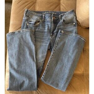 American Eagle Kick Boot Jeans Women 12 Extra Long Flare Medium Wash Denim Pants